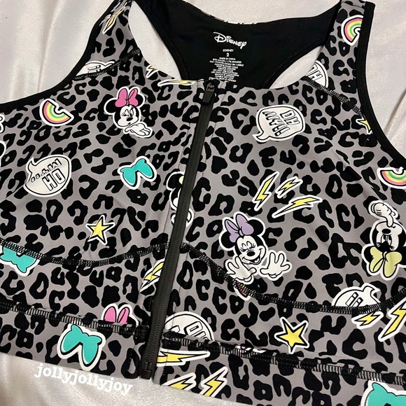 SET: Torrid Disney Minnie Mouse Leopard Grey Sports Bra/Cropped Legging 2X - Picture 6 of 14